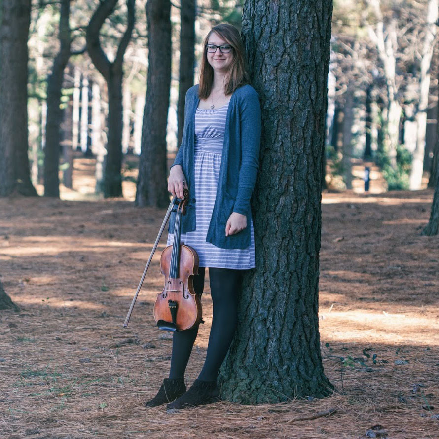 Natalie Howe holding violin